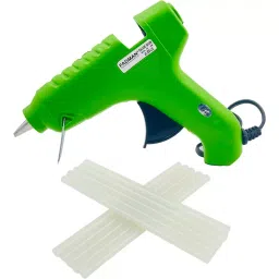 CRAFTYGUN 40 W Trigger Feed Hot Glue Gun Green with 10 Stick, FD-40 W-31
