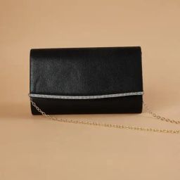 Code by Lifestyle Black Embellished Sling Handbag-picture-32