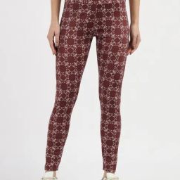Guess Maroon Polyester Printed Leggings-image-8