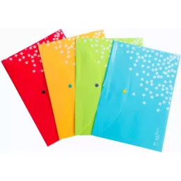 Worldone F/C Size Star Pattern Assorted Colors Polypropylene My Button Bag, DC205ST-27