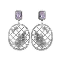 Rihi by P.C. Chandra Jewellers 92.5 Sterling Silver Oval Drop Earrings for Women & Girls-image-58