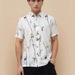 Forca By Lifestyle Off White Boxy Fit Printed Shirts-image-15