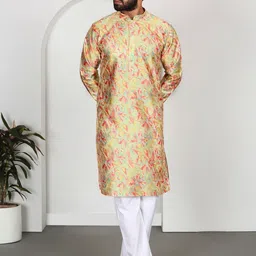 KRAFT INDIA Men Abstract Printed Regular Kurta Set-6