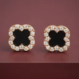 Kushal's Fashion Jewellery 92.5Silver Rose Gold-Plated Classic Stud Earrings-39