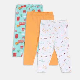 MINIKLUB Kids Multicolor Printed Leggings (Pack Of 3)-image-98