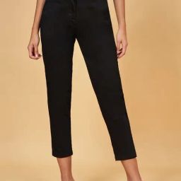 Annabelle by Pantaloons Black Mid Rise Trousers-image-70