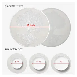 LooMantha 2Pcs Grey & White Textured Table Placemats image 2