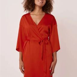 La Vie En Rose Red V Neck Robe-image-47
