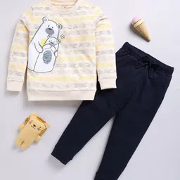 MIMINO Boys Printed Round Neck Sweatshirt With Joggers-46