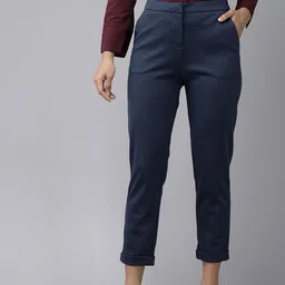 Van Heusen Woman Women Striped Flat Front Trousers-image-27