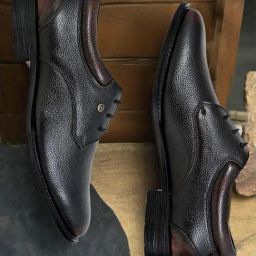 Allen Cooper Men's Ink Black Derby Shoes-image-79
