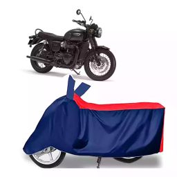 Auto Pearl Two Wheeler Cover with Bag for Triumph Bonneville T120 Black, Red & Blue-image-40