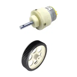 Invento 6V-12V 500 rpm Metal Geared DC Motor with 100mm x 40mm Wheel for Robot Car ISC 1586-B-18