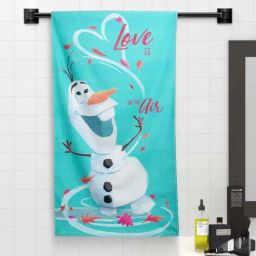 Spaces Disney Olaf Aqua Cotton 380 GSM Bath Towel-image-6