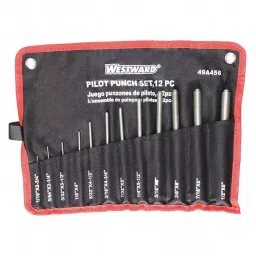 Westward Pilot Punch Set Alloy Steel, 49A456 (12 Pcs)-36