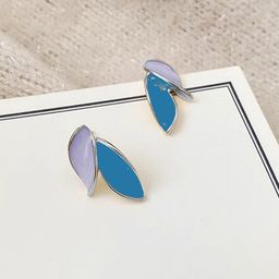 FIMBUL Silver Plated Leaf Shaped Studs-53
