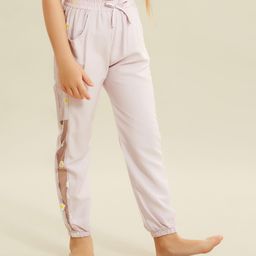 Kookie Kids Full Length Lounge Pant Flower Design - Pink-image-78