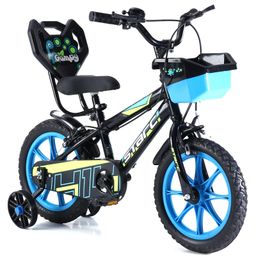 Kids 14 Inchs 99% Assembled Bicycle For Boys & Girls With Training Wheels - Blue-20