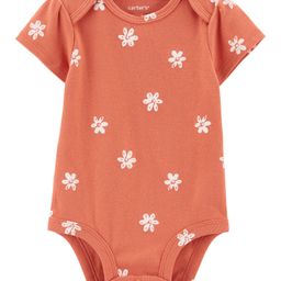 Carter's Floral Short-Sleeve Bodysuit - Coral-image-54
