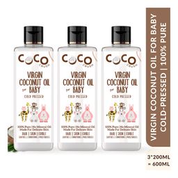 Coco Crush Cold Pressed Pure & Natural Virgin Coconut Oil Pack of 3 - 200 ml-image-65