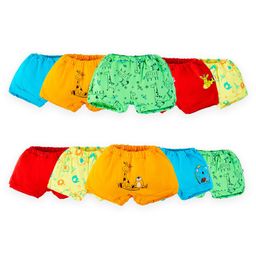 SuperBottoms Pack Of 10 Super Soft 100% Pure Cotton Breathable Bloomers - Multi Colour-4