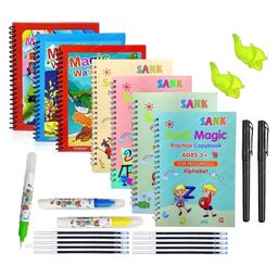 FunBlast Magic Water Painting Book with Sank Magic Practice Copybook Combo Kit for Kids - English-image-17