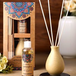 Amogha Tulsi Camphor Reed Diffuser With Oil and 8 N reed Sticks - 100 ml-65