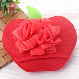 Baby Bath Glove Apple Shape - Red-5
