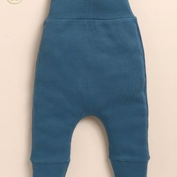Cot & Candy Organic Cotton  Ribbed Leggings - Denim Blue-image-99