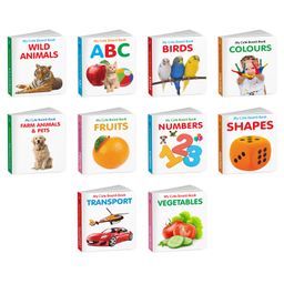 My First Cute Board Book All-in-One Learning Set for Toddlers:ABC, Transport, Colours, Birds, Wild Animals, Fruits, Animal and Pets, Vegetables & more - Fun Picture Books for Babies | Pack of 10 Books-11