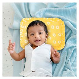 SuperBottoms Muslin Cover Mustard Seed Pillow for Baby 0-6 Months | Zip Closure | Rai Pillow for Newborns-image-31