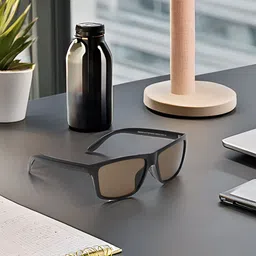 SUNNIES Unisex Rectangle Sunglasses With UV Protected Lens SNS-014-C6(O)-93