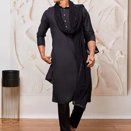 VASTRAMAY Men Regular Kurta with Pyjamas & With Dupatta-picture-5