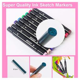 SYGA Graphic Sketch Marker Dual Tip Art Marker Set for Design Drawing Colouring Highlighting Underlining 36 Pieces - Multicolour image 3