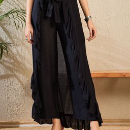 StyleStone Women Smart Flared Trousers-image-115