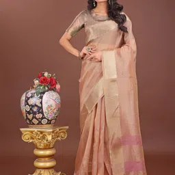 DIVASTRI Woven Design Zari Organza Saree-image-94