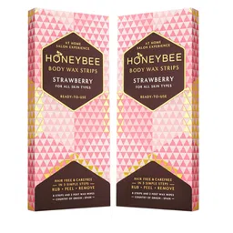 Honeybee Set Of 2 Strawberry Body Wax Strips - 8 Strips & 2 Post Wax Wipes Each-picture-26