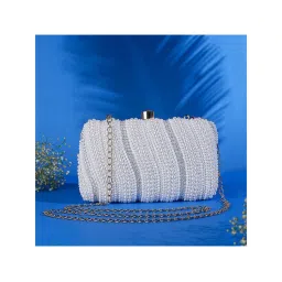 SWISNI White Raw Silk Clutches SWIS-546-picture-25