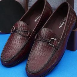 Nico Nerini Men's Wine Formal Loafers-image-74