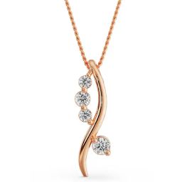 Emori 14k Rose Gold & Diamond Quad Pendant-image-35
