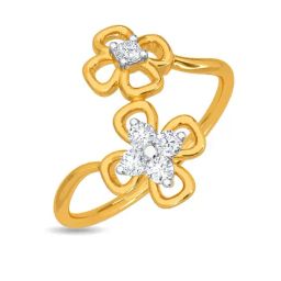Kisna Diamond & Gold Jewellery Edan 14k (585) Diamond & Gold Ring For Women-picture-12