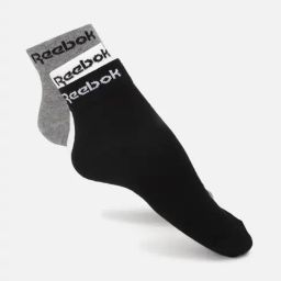 Reebok Multicolored Regular Fit Logo Printed Socks - Pack of 3-image-91