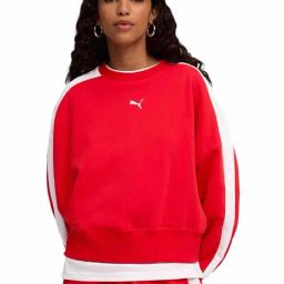 Puma Red T7 Over-Oversized Crew Relaxed Fit T-Shirt-picture-38