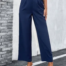 KPOP Women Solid Tailored Trousers-image-44