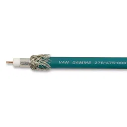 VAN DAMME Coaxial Cable, Rg11/U, Blue, Per M, 278-475-000-30