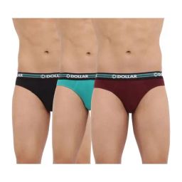 Dollar Bigboss Assorted Color Cotton Flexi Briefs (Pack Of 3)-2