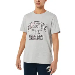 Asics Light Grey Printed Round Neck T-Shirt-image-12