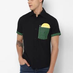 Forever 21 Black Cotton Printed Regular fit Shirt-picture-23