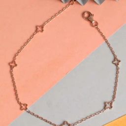 Clara 92.5 Sterling Silver Flower Anklet for Women-image-69