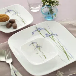 Corelle Asia Shadow Iris 17cm Square Round Small Plate Pack of 6-image-4